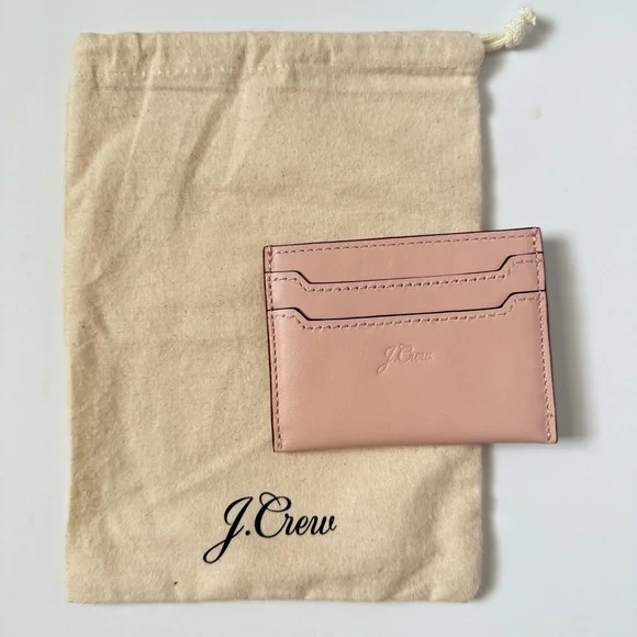 J.Crew Pink Leather Cardholder, NWOT - Picture 6 of 6